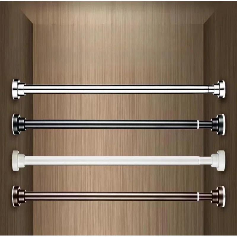 JDLiving Maxda Premium 43"- 72" Adjustable Rustproof Straight Tension Shower Curtain Rod- No Drill