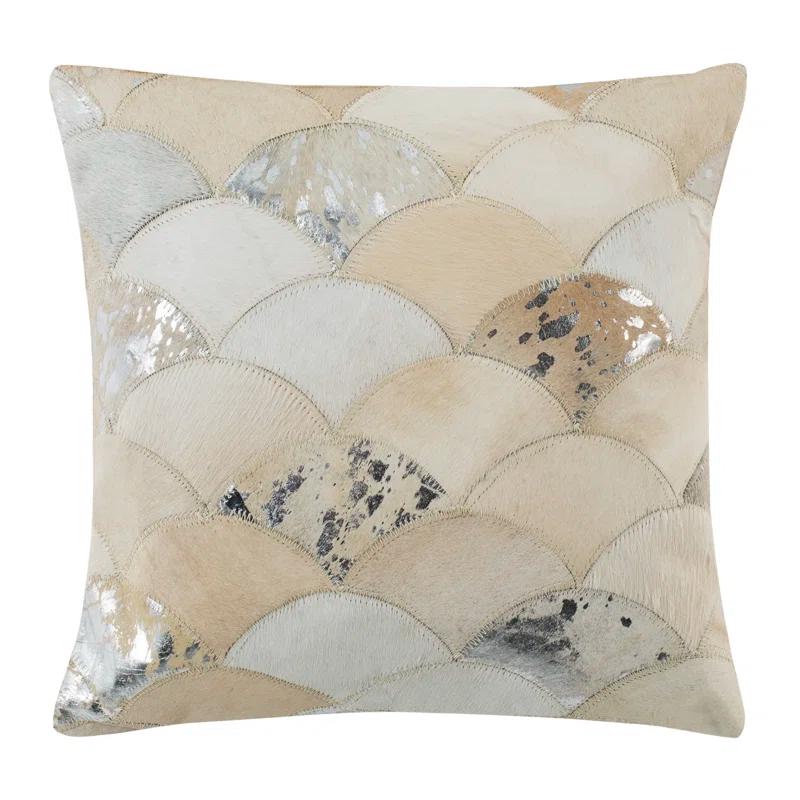 Safavieh Geometric Cowhide Reversible Throw Pillow