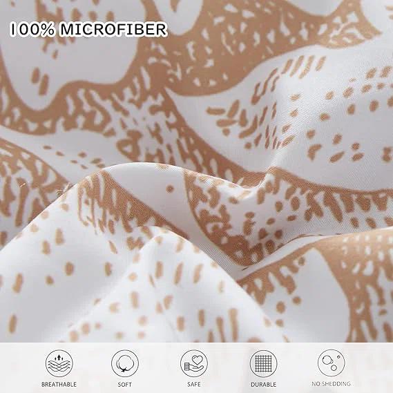 DANTUL 7 Piece Bed In A Bag Queen Comforter Set Botanical Floral Bedding Set,White Flowers Leaves Printed On Black Reversible Design,Soft Microfiber Comforter With Sheet Set,All Season