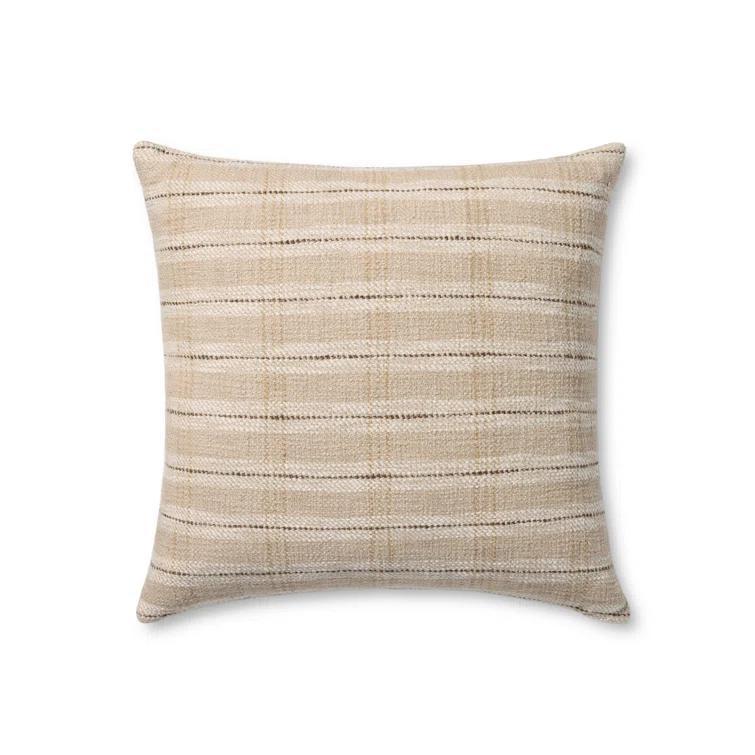 Stockton Pillow by Amber Lewis x Loloi - Sand / 22" x 22" / Down