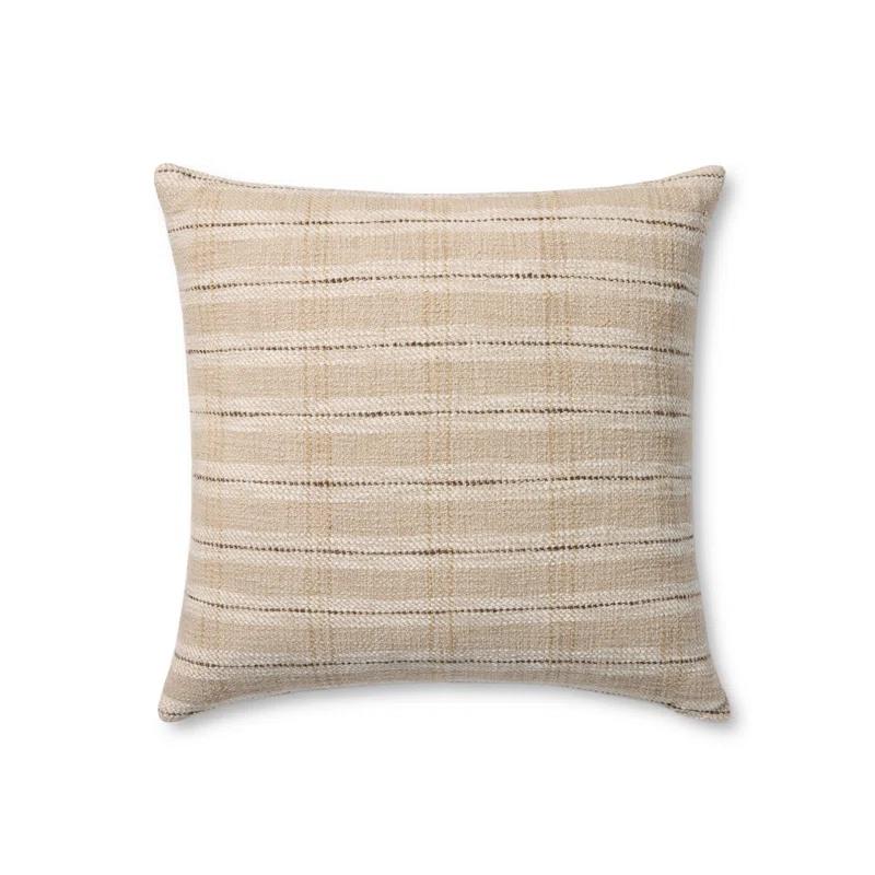 Stockton Pillow by Amber Lewis x Loloi - Sand / 22" x 22" / Down