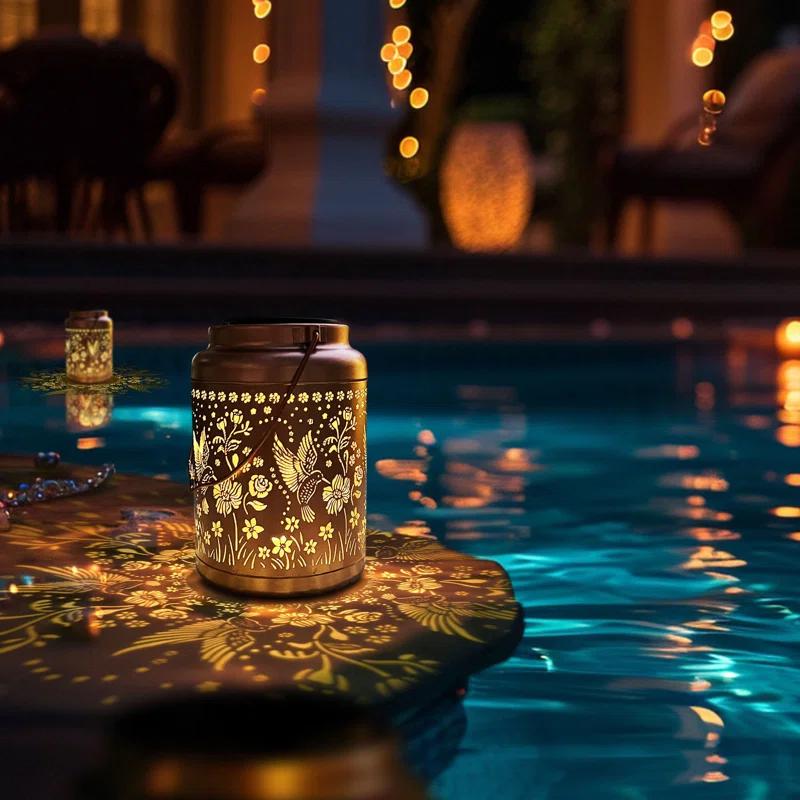 LAGarden LAGarden Hummingbird Solar Lantern Outdoor Hanging Waterproof Metal Decor Light Christmas Gifts Yard Patio Porch 2Pack