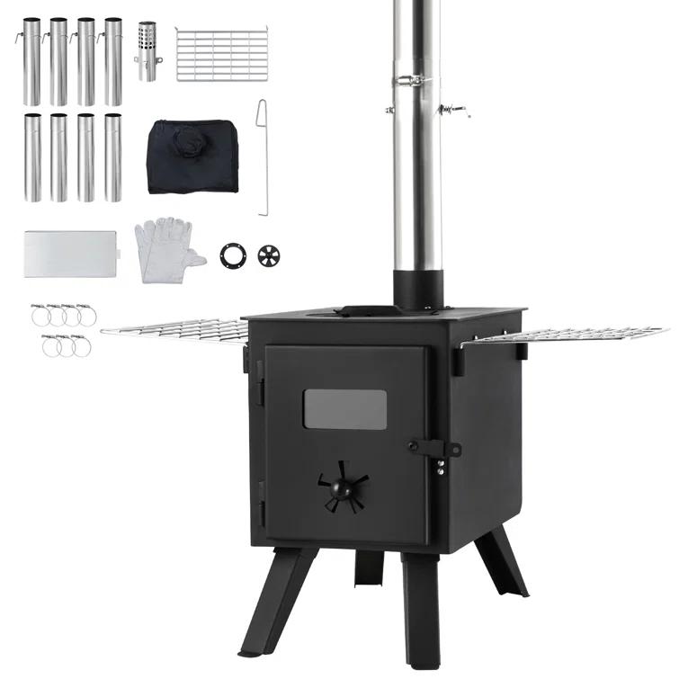 VEVOR 11 Square Feet Natural Vent Freestanding Wood Pellets Stove