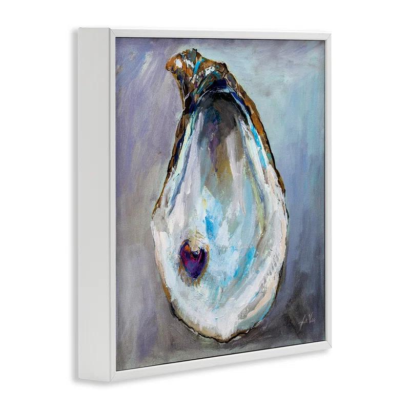 Stupell Industries " Oyster Shell With Pearl " by Jeanette Vertentes Painting Print