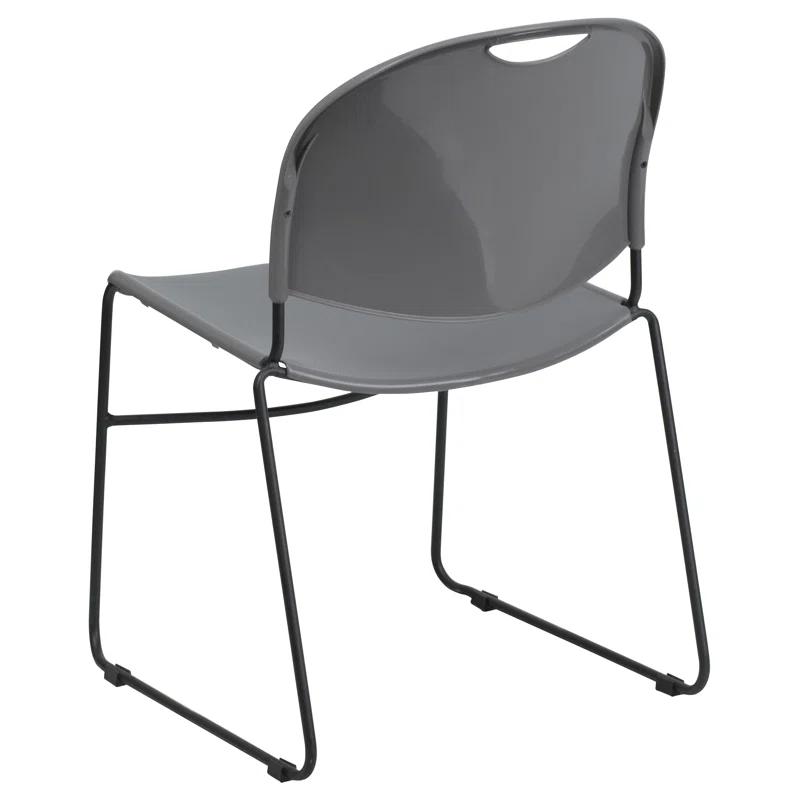 Flash Furniture Gaea 880 lb. Capacity Ultra-Compact Stack Chair with Metal Frame (Set of 5)
