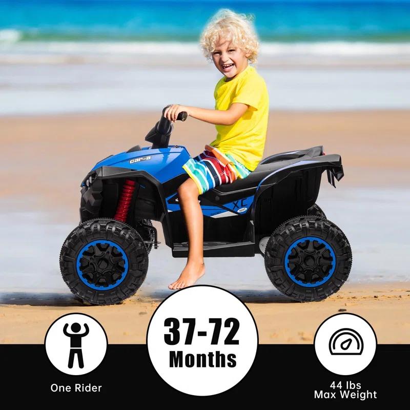 Hetoy 12V Battery Powered Electric Four-Wheeler With Music