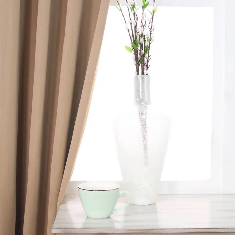 Superior Bertrand Solid Modern Room Darkening Curtain Panel (Set of 2)