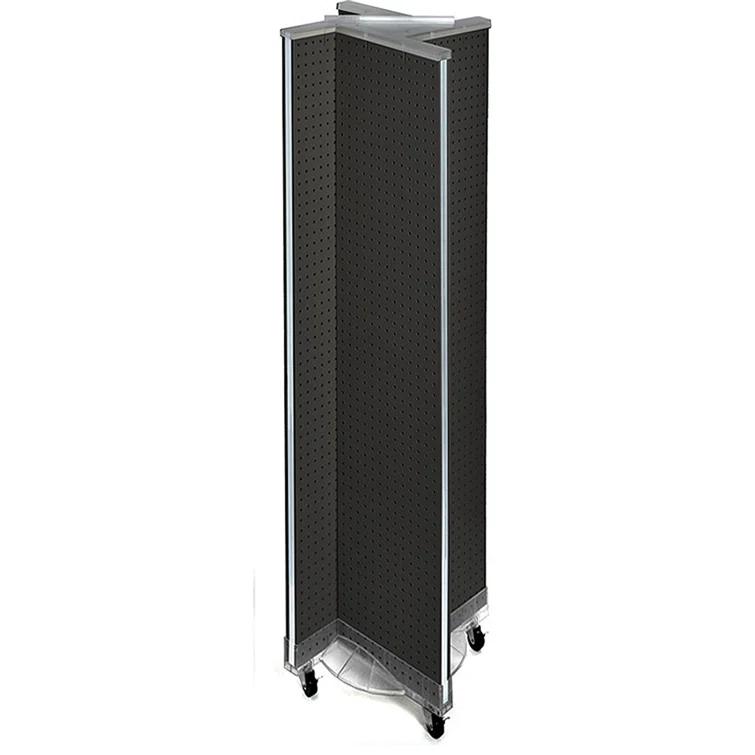 Azar Displays Pinwheel Pegboard Floor Display on Wheeled Base. Panel Size: 13.5"W x 60"H