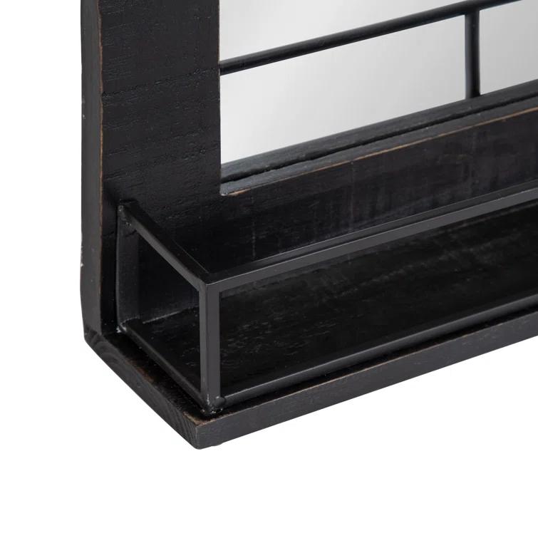 Joss & Main Enora Wood Mirror with Shelves