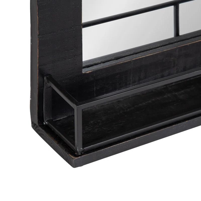 Joss & Main Enora Wood Mirror with Shelves