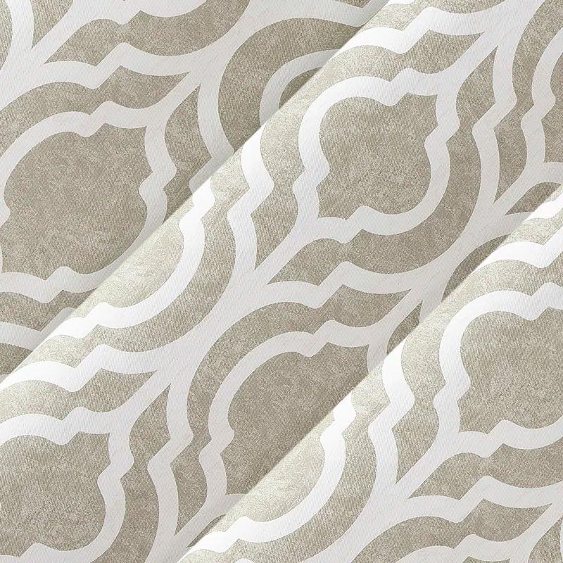 Sun Zero Eldon Gray Trellis Print Blackout Grommet Curtain Panel