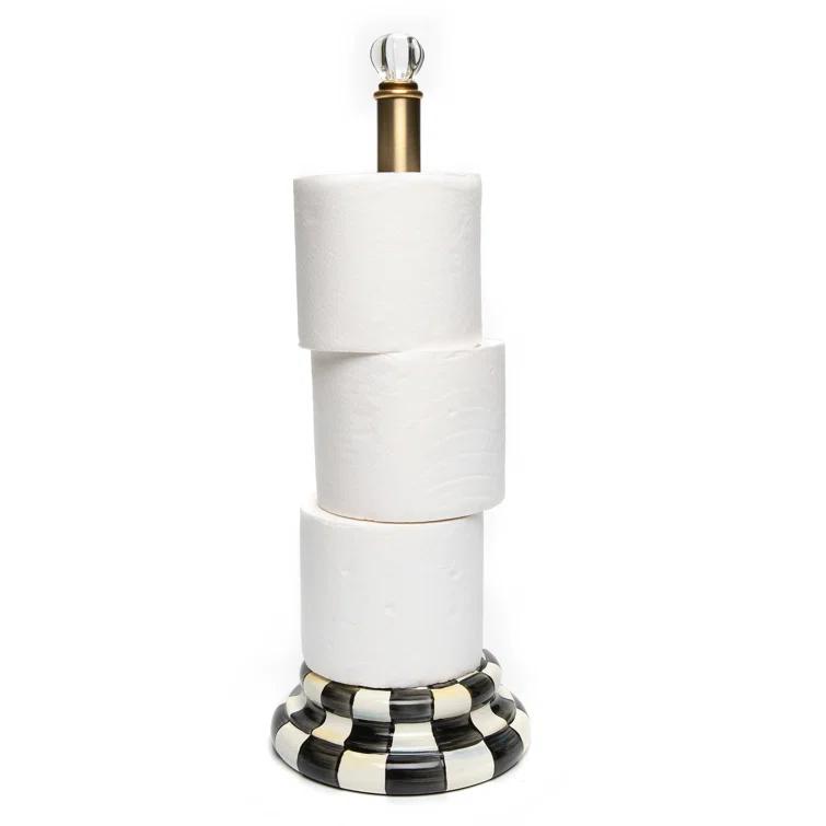 MacKenzie-Childs Courtly Check® Check Toilet Tissue Storage 89617-40