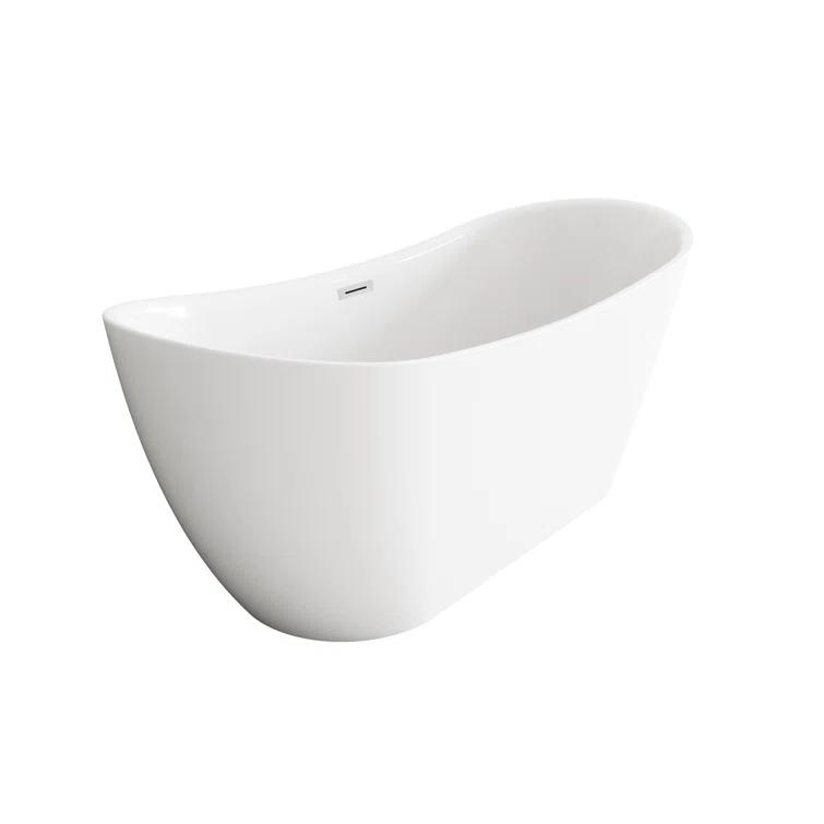 Living District 67 Inch Bathtub in Glossy White with Trim BT30467GW-PCH