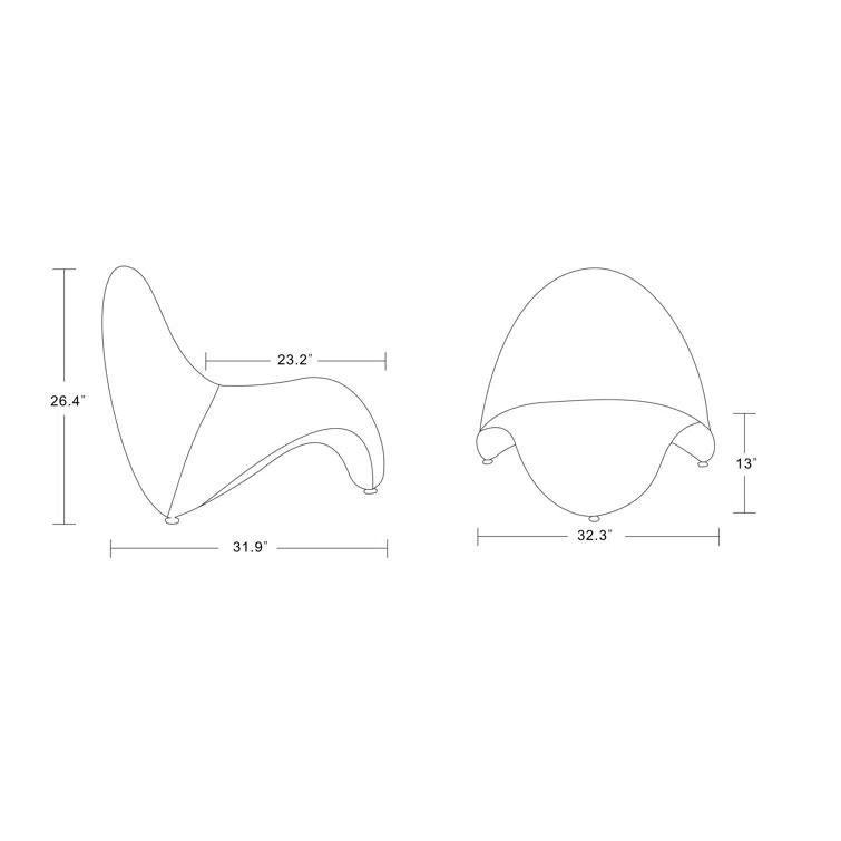 Orren Ellis Hillmar Wool Blend Upholstered Lounge Chair in Yellow