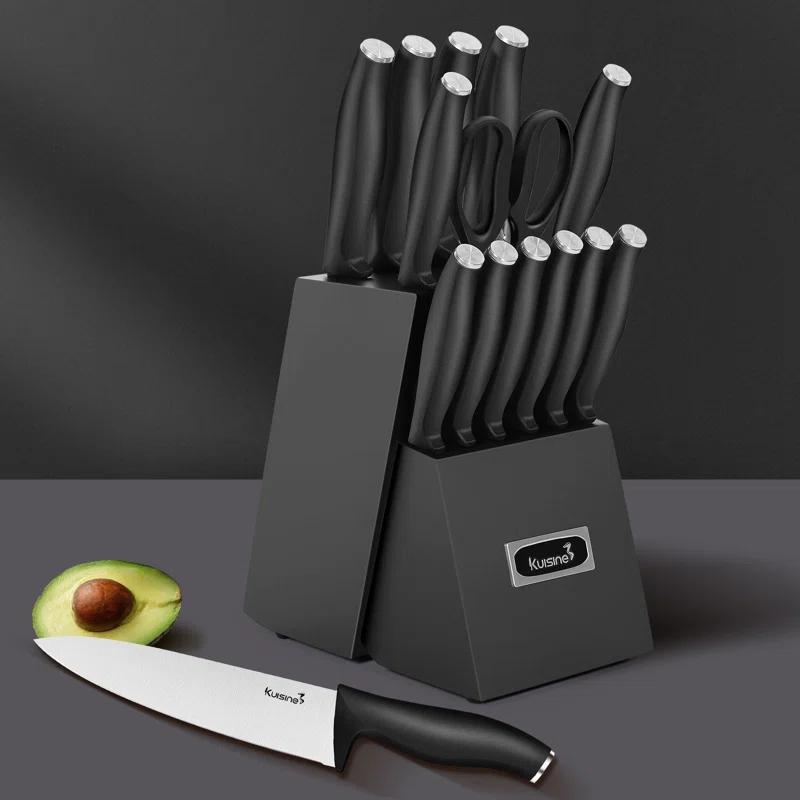 kuisine Kuisine 15 Piece Stainless Steel Knife Block Set