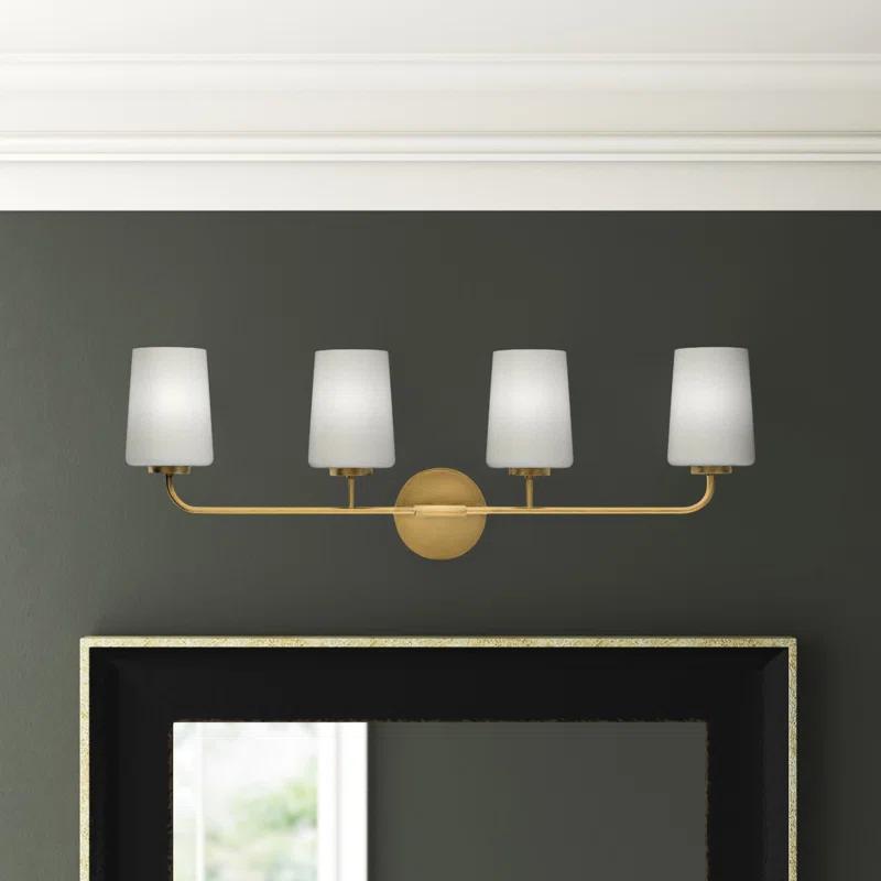 Fitz 4 Light Frosted Dimmable Vanity Light