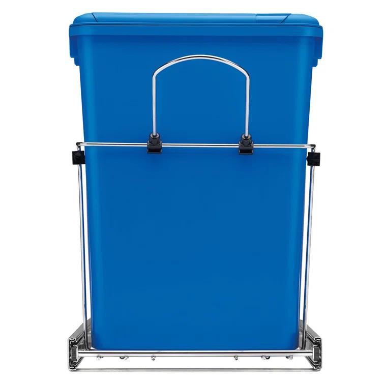 Rev-A-Shelf Double Pull Out Trash Can 27 Qt for Kitchen