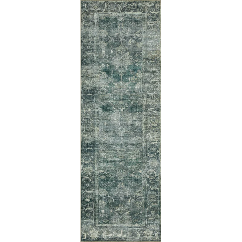 Magnolia Home By Joanna Gaines X Loloi Banks Machine Washable Blue / Lagoon Area Rug
