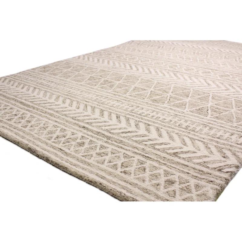 Darya Home Shad Collection Transitional Geometric Area Rug Beige