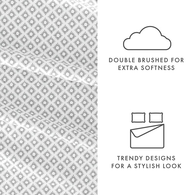 Sheet Set Patterned Microfiber Ultra Soft Bedding