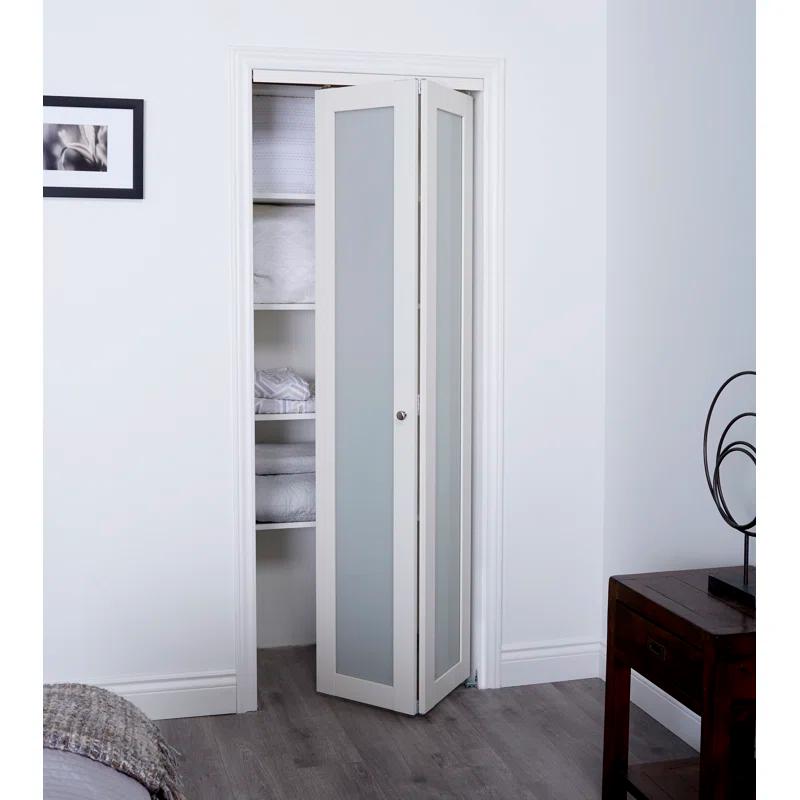 Renin Baldarassario Solid + Manufactured Wood Glass Low-Gloss Bi-Fold Door