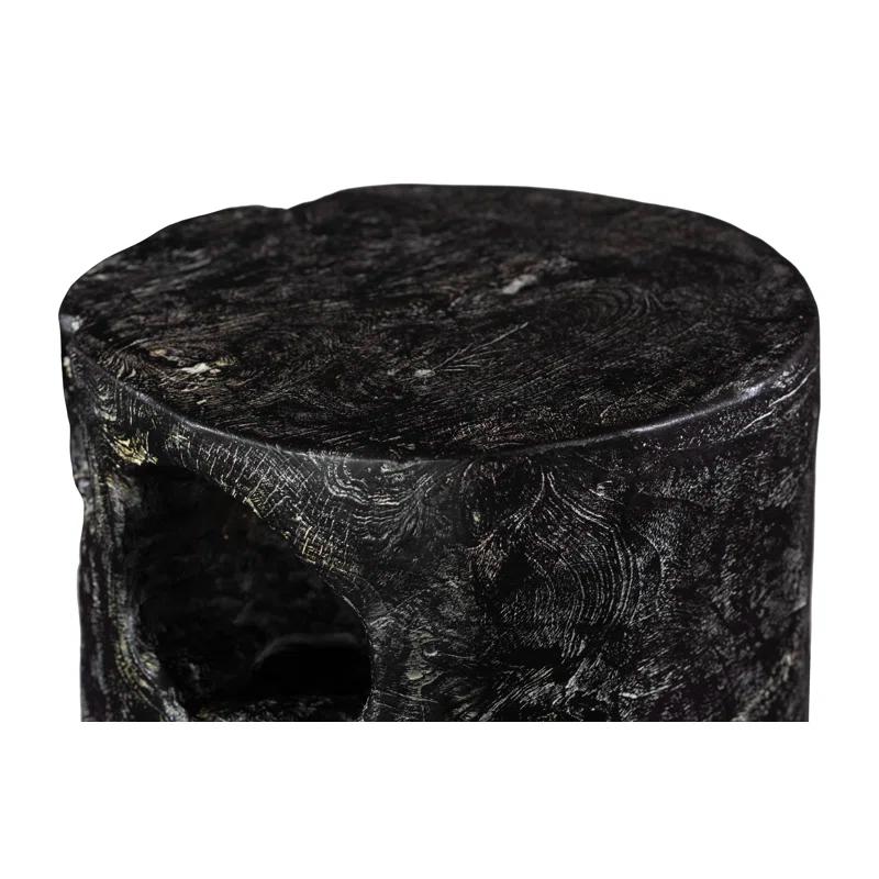Black Wash Stool, Round