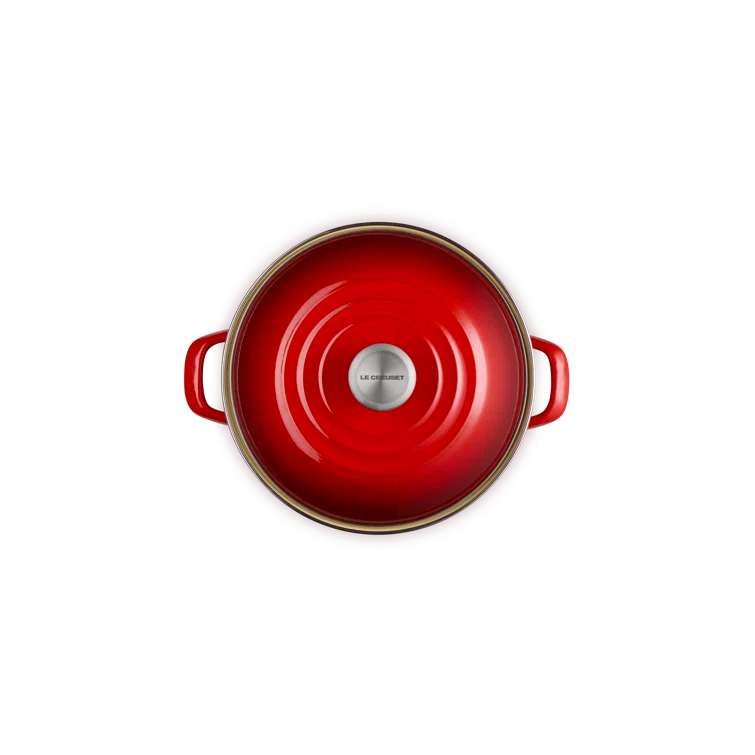 Le Creuset ® 16-Qt. Cerise Enameled Stockpot with Stainless Steel Knob