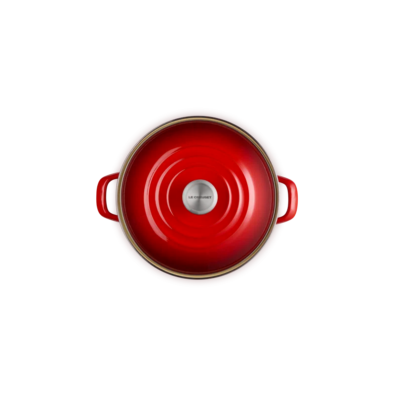 Le Creuset ® 16-Qt. Cerise Enameled Stockpot with Stainless Steel Knob