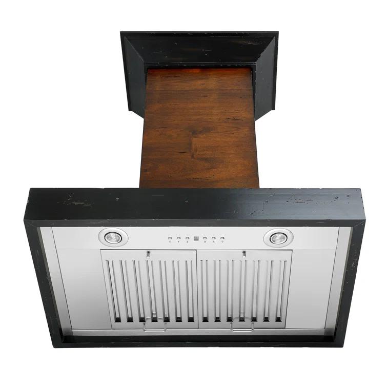 ZLINE ZLINE 30 in. Convertible Vent Wooden Wall Mount Range Hood in Antigua & Walnut KBAR-30