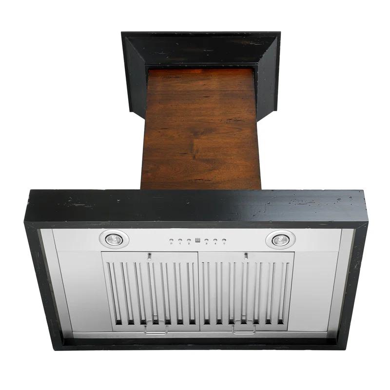 ZLINE ZLINE 30 in. Convertible Vent Wooden Wall Mount Range Hood in Antigua & Walnut KBAR-30