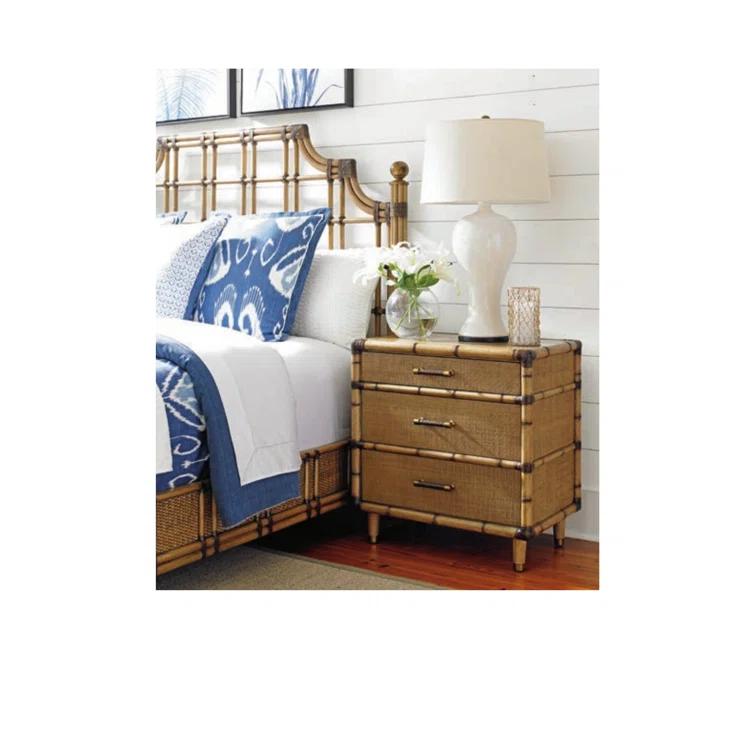 Tommy Bahama Home Twin Palms St. Kitts Rattan Bed