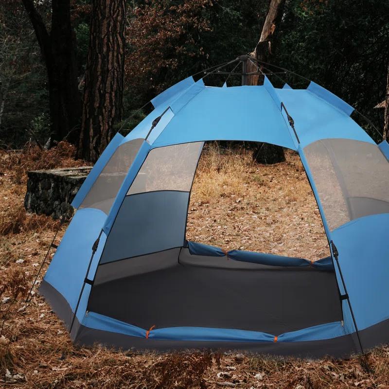 MoNiBloom Camping Tent 4 Person Dome Tent, Family Tent Backpacking Portable Tent for Beach Backpacking Hiking