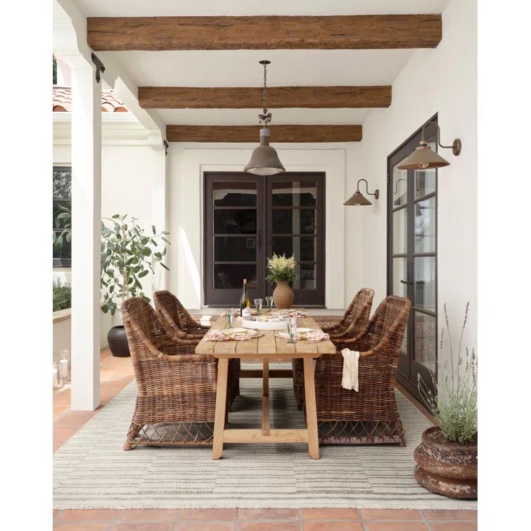 Malibu II Indoor / Outdoor Rug by Amber Lewis x Loloi - Ivory and Dove / 2'3" x 3'9"