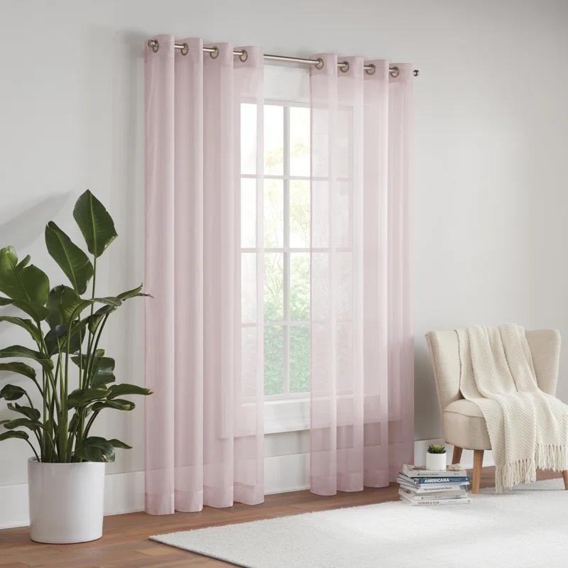 Eclipse Livia Sheer Voile Grommet Curtain Panel