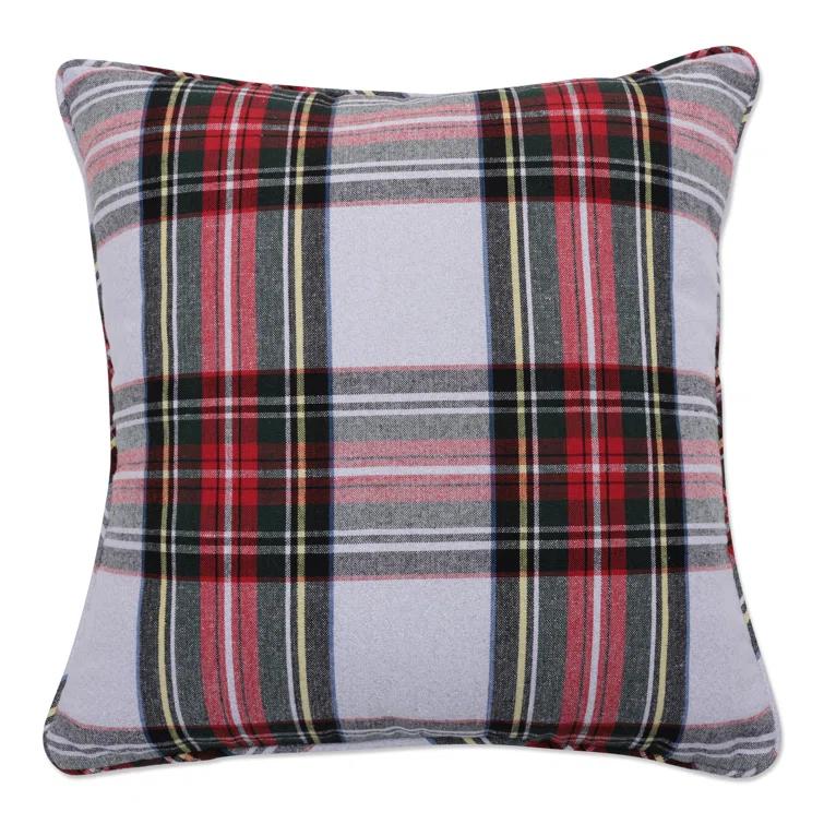 Pillow Perfect Plaid Reversible Throw Pillow