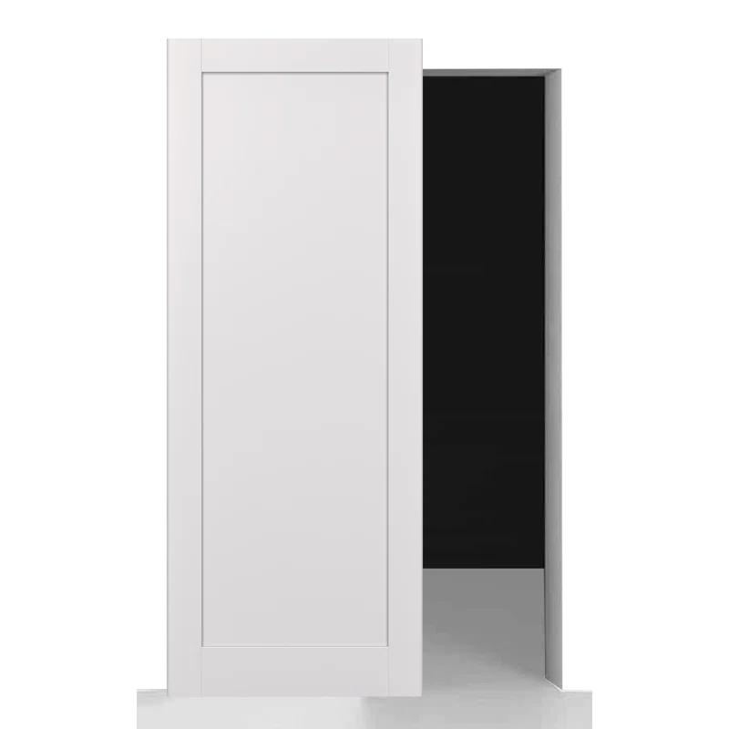 Belldinni Shaker 1 Panel Manufactured Wood Solid Core Sliding Hidden Barn Door Without Base Board with Installation Hardware Kit