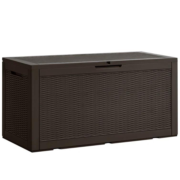 GUNJI GUNJI 100 Gallon Water Resistant Resin Lockable Deck Box