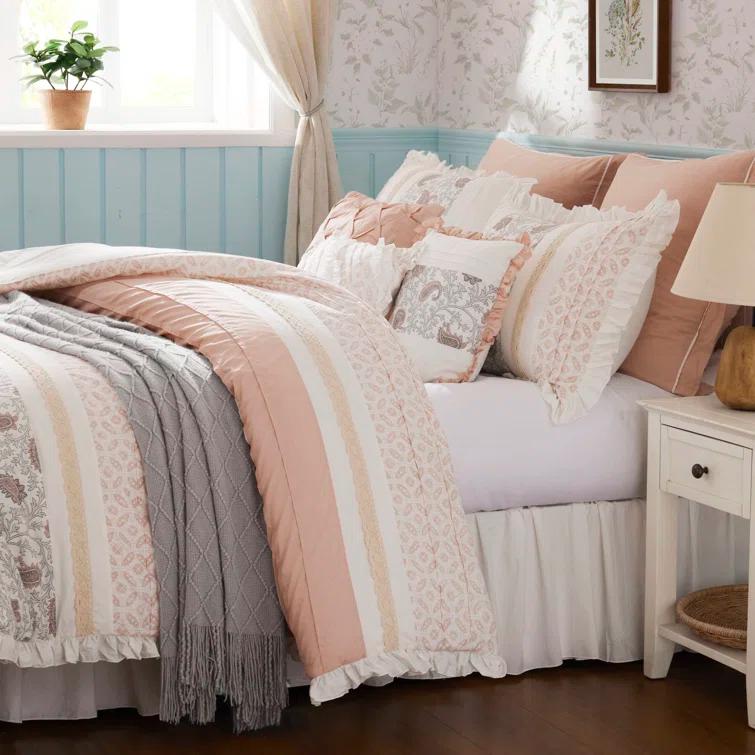 Madison Park Dawn 9 Piece Cotton Percale Comforter Set