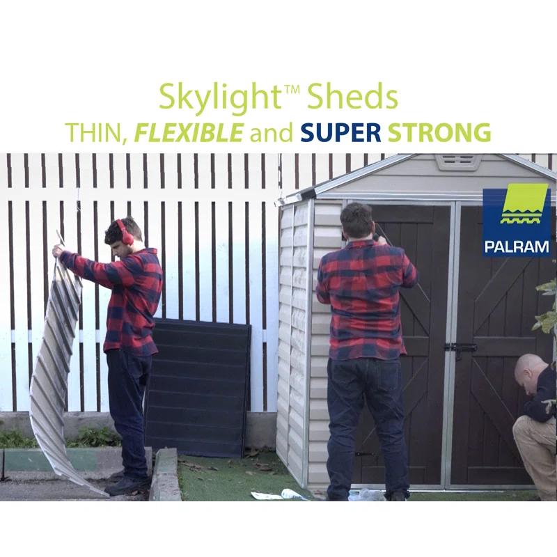 Canopia Palram - Canopia Skylight 6 Ft. W x 7.5 Ft. D Polycarbonate Storage Shed