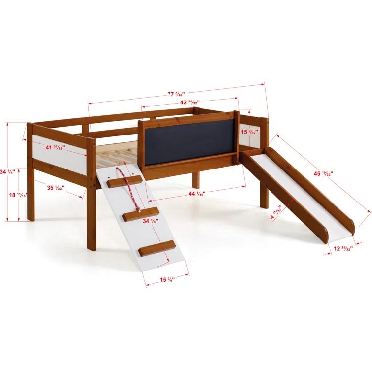Twin Solid Wood Platform Loft Bed by Donco Kids