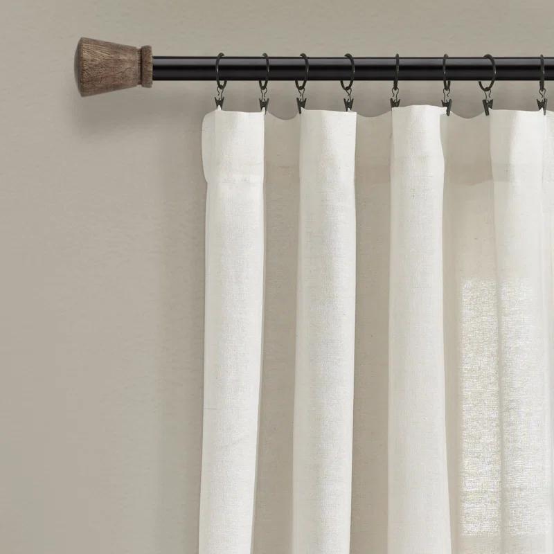 Lush Decor Beckham Window Semi-Sheer Rod Pocket Single Curtain Panel