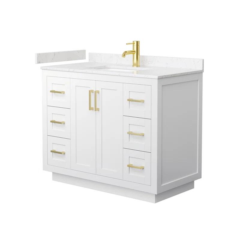 Miranda 42" Freestanding Single Bathroom Vanity with Cultured Marble Top