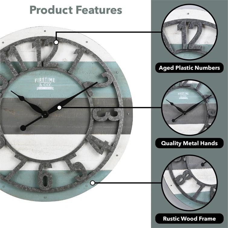 Union Rustic Dana Point Wood Wall Clock