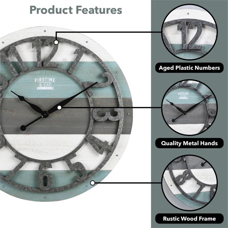 Union Rustic Dana Point Wood Wall Clock