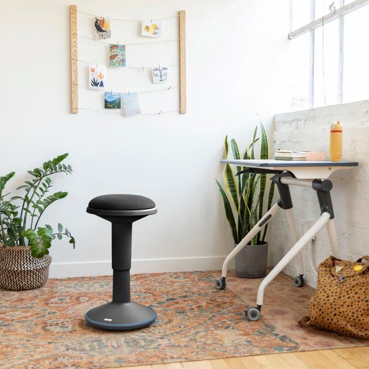 ECR4Kids ECR4Kids Sitwell Wobble Stool with Cushion, Adjustable Height, Active Seating