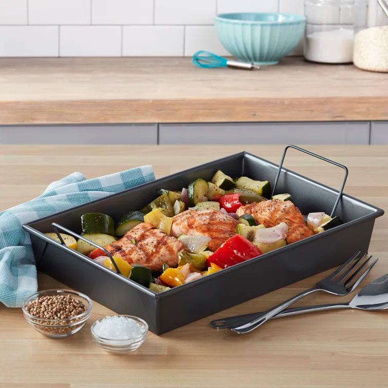 Chicago Metallic Chicago Metallic Professional 13-Inch Non-Stick Roast Pan With Rack