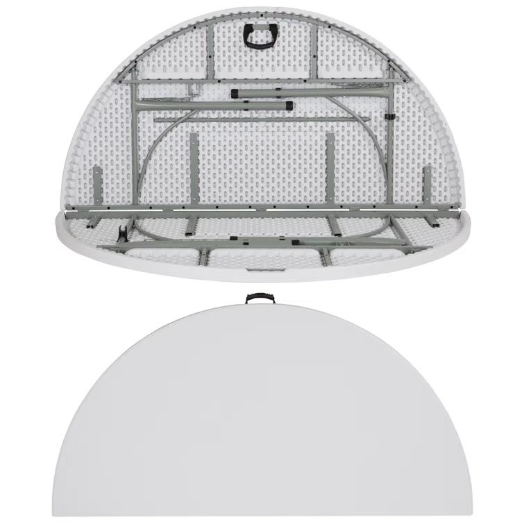 Flash Furniture Noah Stonewall 6' Round Plastic Folding Event Table with Carrying Handle
