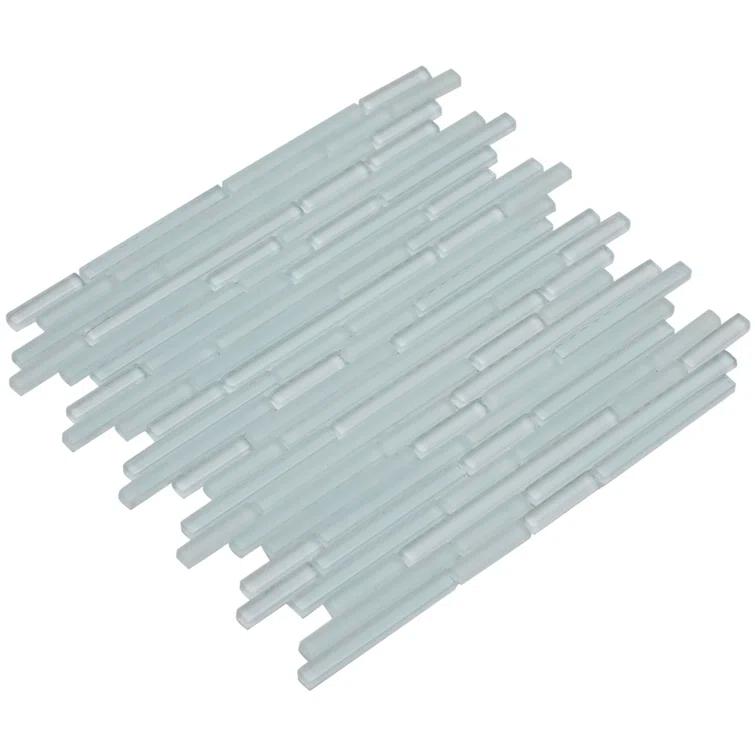 Mirrella Mahi Random Sized Glass Linear Mosaic Wall & Floor Tile
