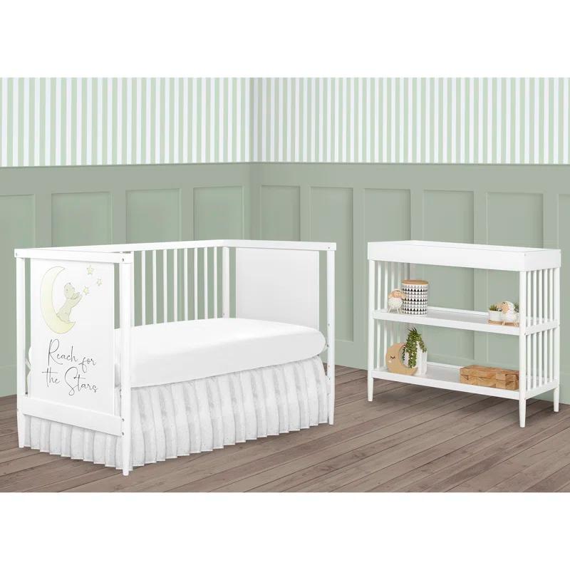 Dream On Me Moon Bear Reaching for the Stars 4-in-1 Convertible Crib