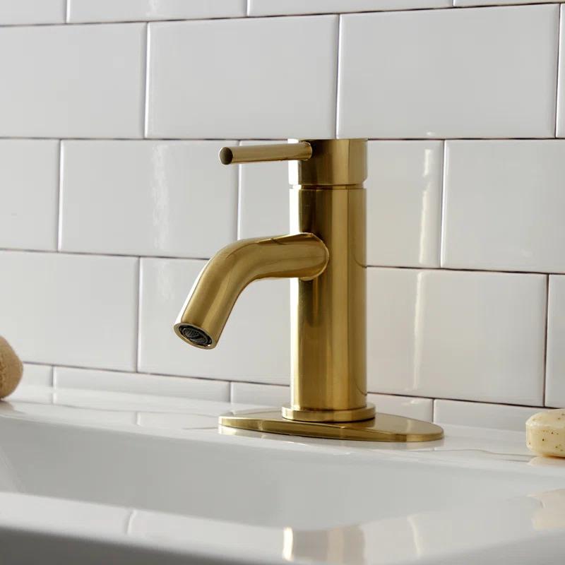 Kingston Brass LSF8223DL Kingston Brass Concord Single-Handle 1-Hole Deck Mount Bathroom Faucet with Push Pop-Up